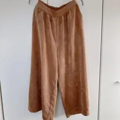 earth music&ecology コーデュロイ ワイドパンツ ベージュ