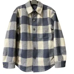 【23年製】UNIQLO ユニクロ オーバーシャツジャケット ブルーチェック S