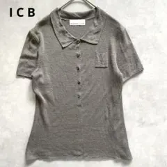 I C B レディース トップス リネンポロシャツ カットソー 半袖のサムネイル