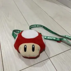 マリオ キノコ型ぬいぐるみ ストラップ付き