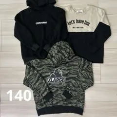 XLARGE 迷彩柄 パーカー 140 コンバース　ムーノンノン　まとめ売り