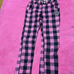 BABYDOLL チェック柄 長ズボン ピンク・黒