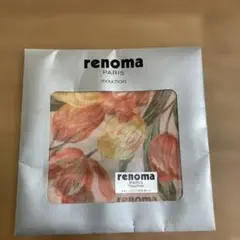 renoma 花柄ハンカチ 綿100%