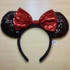 ディズニーカチューシャ ミニー　スパンコール