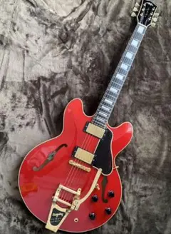 【値下げ・キズあり・ケース付】VG KTR-ES CST [EB] セミアコ VG KTR-ES CST W/Bigsby BLK ES-355 | DK Factory | Japan
