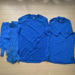 Mizuno アンダーシャツ 半袖 長袖 Sサイズ&ソックスストッキング ブルーのサムネイル