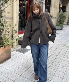 CANAL JEAN フェイクムートンジャケット