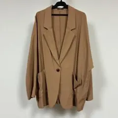 オズモーシス　loef テーラードジャケット　フリーサイズ　キャメル