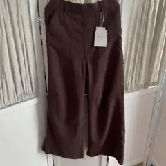 mysa closet ブラウン ワイドパンツ☆Ｌサイズ☆ブラウン☆【新品】