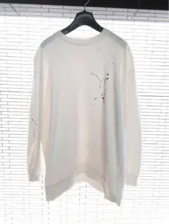 ノーアイディー、ホワイト アートプリント スウェット