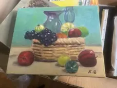 ♦️超メルカリ市協賛商品　買って損無し　豪華絢爛絵画　肉筆油彩　静物画美術品　額縁 一点物 油彩画 beautiful fruit 静物画 原画 肉筆 - メルカリ