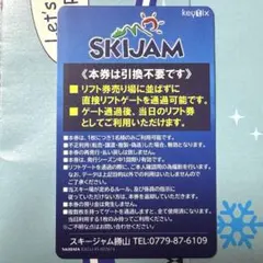 【値下可】スキージャム勝山 リフト券 一日券