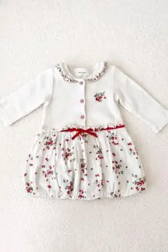 【人気】いちご柄ワンピース 80 センスオブワンダー