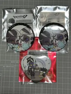 第五人格 白黒無常 サンリオ 缶バッジ グッズ IdentityV 第五人格×サンリオキャラクターズ_トレーディングハート缶