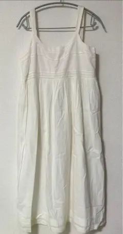 earth music＆ecology ホワイト キャミソール ロングワンピース