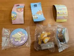 くら寿司　シナモロール 缶バッジ　フィギュア　マスキングテープの３セット
