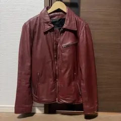 人気新品最上級シープスキンシングルライダース 羊革ジャケットフード 
