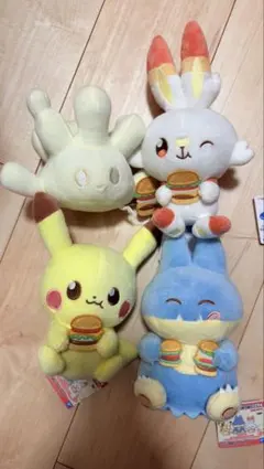 ポケピース ピカチュウ ゴンベ ヒバニー マホミル おいしいじかん ぬいぐるみ