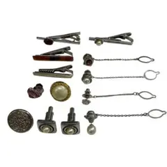 ⭐️14-ネクタイピン　カフス　ピン 12点セット