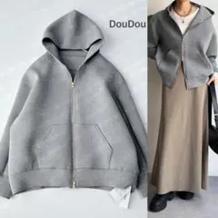 【未使用タグ付き】 24AW DouDou ボンディングパーカー