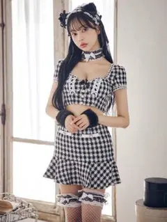 ツイード風 セットアップ sugar キャバクラ コスプレ ネコ