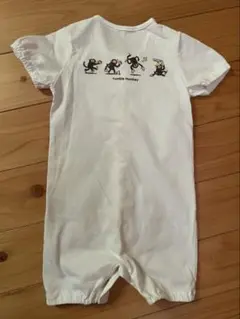 【美品】COMME CA ISM コムサイズム 半袖ロンパース サル 50-70