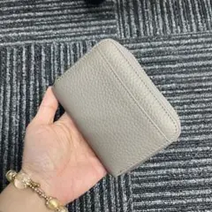 【新品未使用】グレー レザー コインケース