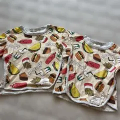 Si-Shu-Non ハンバーガー柄 Tシャツ 100・80サイズセットのサムネイル