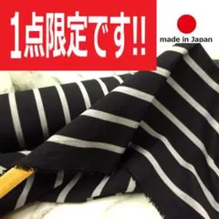 ⭐１点限定⭐＜２.１ｍ＞◆春夏◆綿ストライプ◆黒×ライトグレー◆runpo◆