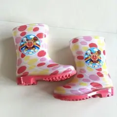 美品　アンパンマン 水玉模様 長靴 14.0cm