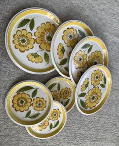 1970年代　MIKASA 大皿２８㎝４枚　& ２０㎝３枚　セット