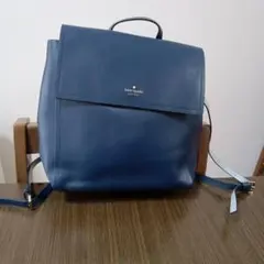 美品ケイトスペード、レザーリュックサックレディースネイビー系BT1146