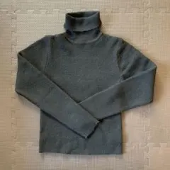 ブラック タートルネック セーター L