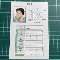 ハイキュー‼︎アニメイト購入特典ポストカード　青葉城西　岩泉一