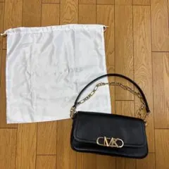 MICHAEL KORS 黒 レザー ショルダーバッグ