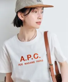 【A.P.C.】FREAK'S STORE 刺繍ロゴTシャツ　赤のサムネイル