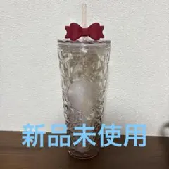 スタバ新作　ホリデー2025 リボン　ゴールドカップタンブラー710ml