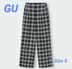 GU ジーユー チェックスラックス Sサイズ