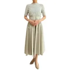 MERCURYDUO マーキュリーデュオ レースドッキングギャザーフレアドレスM