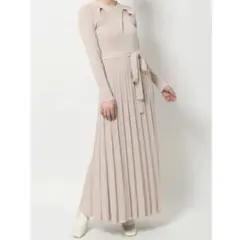 マーキュリーデュオ　2wayスリットフレアニットワンピース