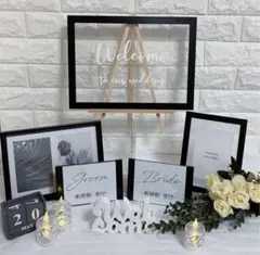 ウェルカムスペース　ウェルカムボード　シンプルモノトーンブラック