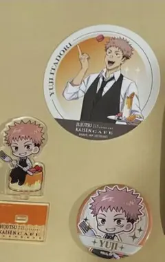 呪術廻戦 スイーツパラダイス　虎杖悠仁 缶バッジ アクスタ コースター