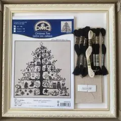 DMC クリスマスツリー クロスステッチキット フェリシモ　額フレームセット