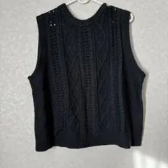 SUN VALLEY ダークグレー ニットベスト美品