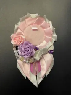 推し活　痛ロゼット　ピンク✖️シルバー✖️パープル