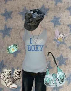 ROXY ❤︎Logo Tank Top Y2K 海外Girlのサムネイル