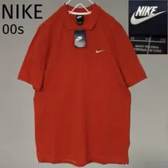 新品 00s NIKE オールドナイキ ポロシャツ 刺繍ロゴ スウォッシュ XL