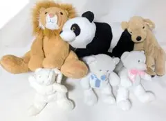 トイザらス IKEA 犬 パンダ 熊 兎 ライオン 動物 ぬいぐるみ まとめ売りのサムネイル