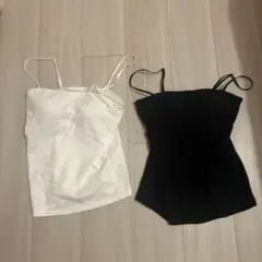 【新品】エアリズムコットンブラチューブトップ　M 白黒セット