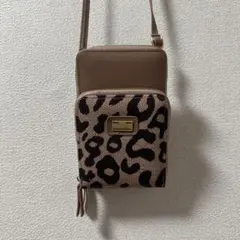 スマホショルダーバッグ ヒョウ柄